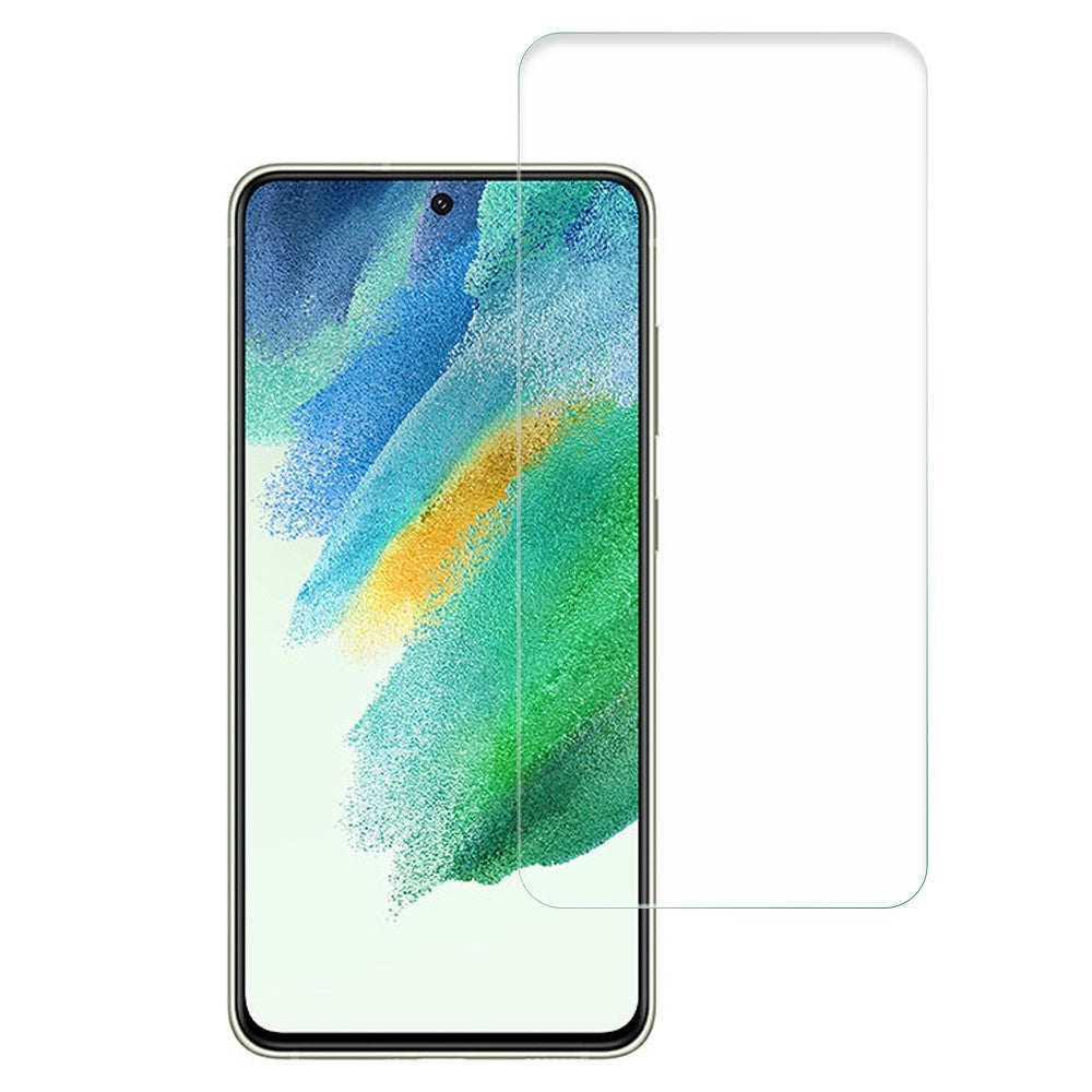 AMORUS Screen Protector for Samsung Galaxy S21 FE 5G, 2.5D Arc Edge 9H Hardness Abrasion Resistant High Aluminum-silicon Glass Film
