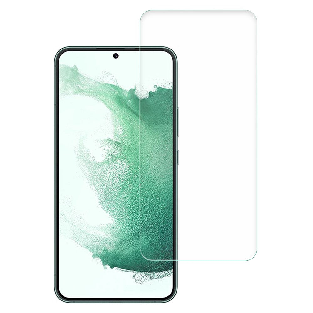 AMORUS til Samsung Galaxy S22+ 5G / S23+ Ridsefri skærmbeskytter 2.5D Kant HD Anti-fingeraftryk Højaluminium-siliciumglas Klar Film
