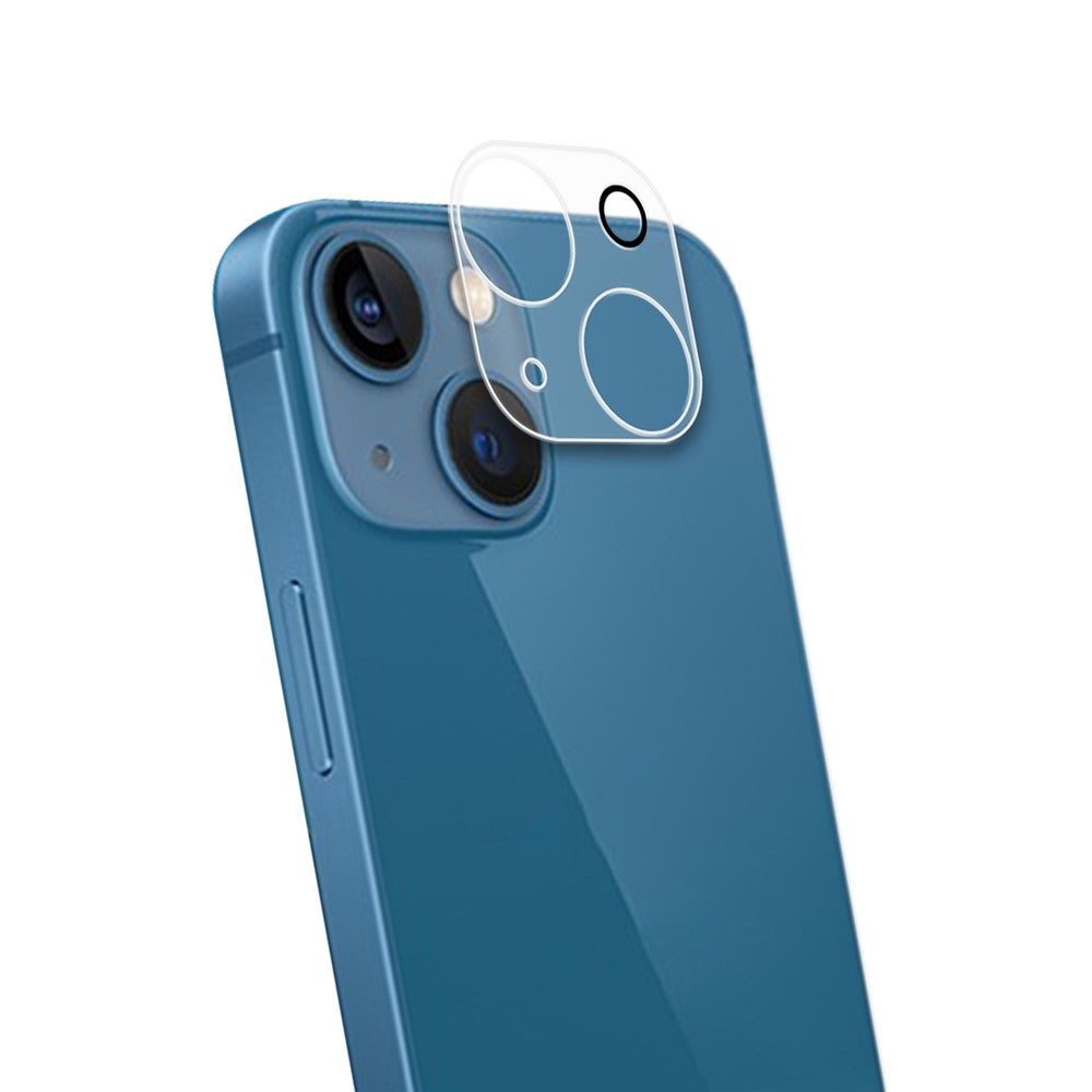 Til iPhone 14 Plus 6,7 tommer fuld dækning, høj gennemsigtighed, eksplosionssikker AGC glas bagkamera linsebeskytter