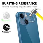 For iPhone 14 Plus 6.7 inch Full Covering High Transparency Anti-explosion AGC Glass Rear Camera Lens Protector