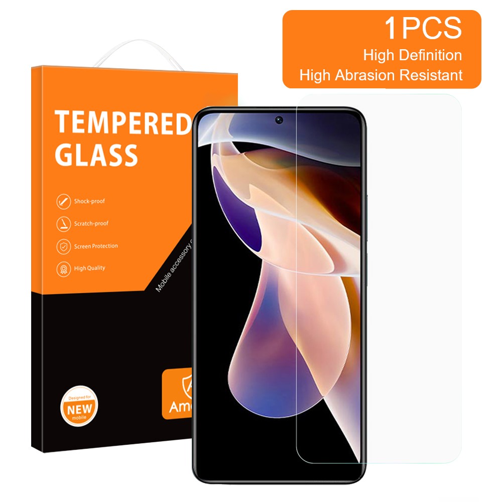 AMORUS For Xiaomi Redmi Note 12 Pro 4G / 11 Pro 4G (MediaTek) / Note 11 Pro 5G (Qualcomm) 2.5D Arc Edge High Aluminum-silicon Glass Screen Protector