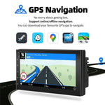R913B 1+32GB 7 Inch 2 DIN Car Stereo Android 14 CarPlay 12-LED Rearview Camera HD IPS Screen GPS Navigator