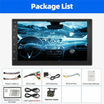 R913B 1+32GB 7 Inch 2 DIN Car Stereo Android 14 CarPlay 12-LED Rearview Camera HD IPS Screen GPS Navigator