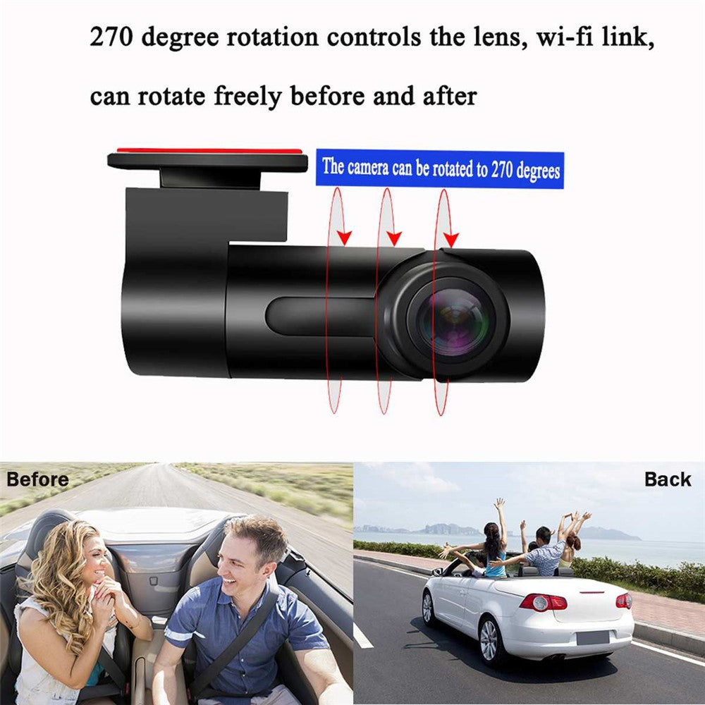 G10 1080P HD Bil DVR Køreoptager WiFi Videooptager Dash Cam Nattesyn Parkeringsmonitor Kamera