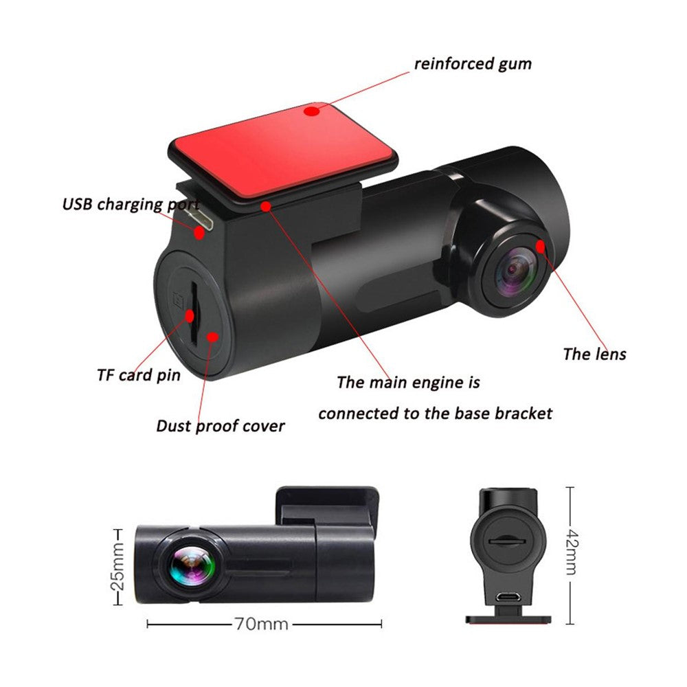 G10 1080P HD Bil DVR Køreoptager WiFi Videooptager Dash Cam Nattesyn Parkeringsmonitor Kamera