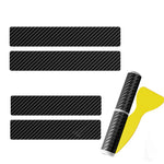 1304 4Pcs / Set Universal Car Door Sill Decorative Sticker Anti-scratch PVC Carbon Fiber Texture Decals