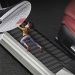 1304 4Pcs / Set Universal Car Door Sill Decorative Sticker Anti-scratch PVC Carbon Fiber Texture Decals
