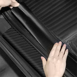 1304 4Pcs / Set Universal Car Door Sill Decorative Sticker Anti-scratch PVC Carbon Fiber Texture Decals