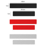 1304 4Pcs / Set Universal Car Door Sill Decorative Sticker Anti-scratch PVC Carbon Fiber Texture Decals