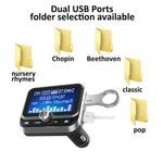 BC32 LCD Bluetooth-compatible MP3 Player Dual USB Car Charger FM Transmitter with Remote Control