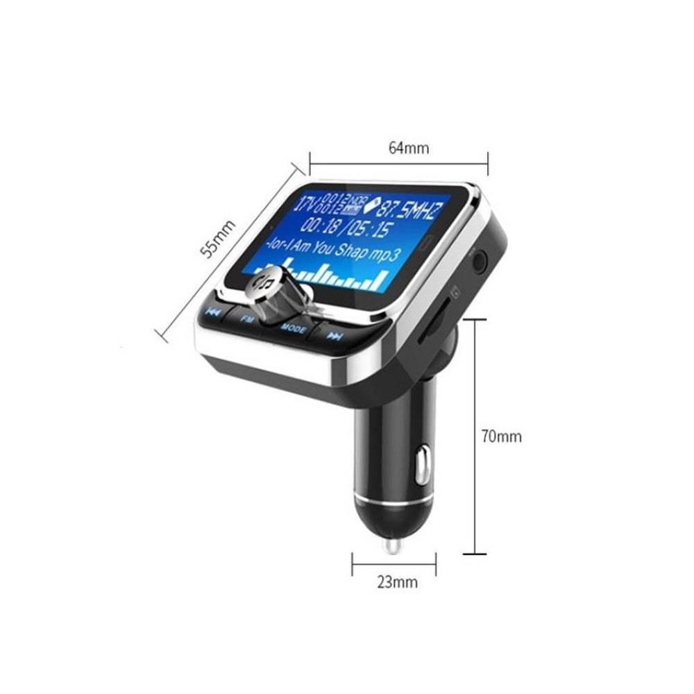 BC32 LCD Bluetooth-compatible MP3 Player Dual USB Car Charger FM Transmitter with Remote Control