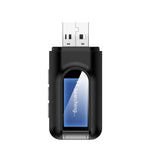 RT11 USB-lydadapter 2-i-1 Bluetooth 5.0-sender og -modtager med LCD-display
