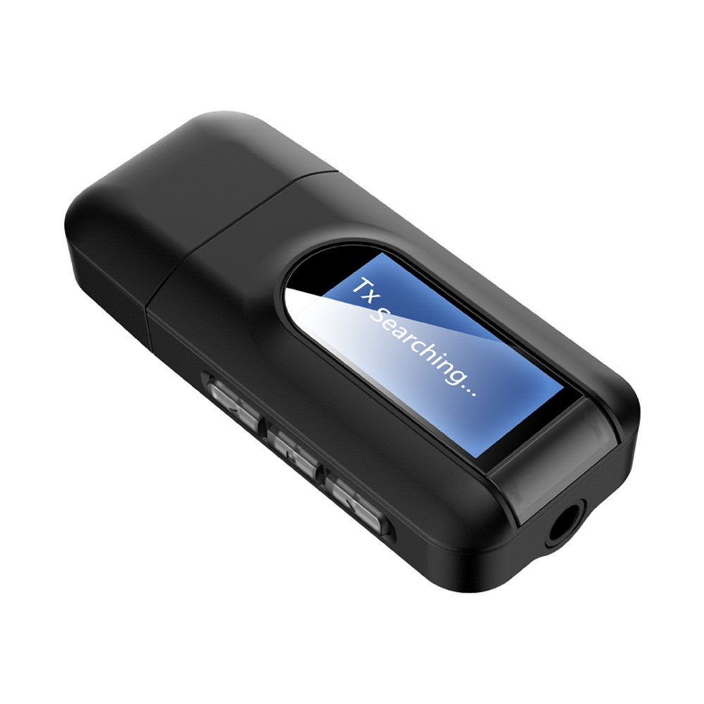RT11 USB-lydadapter 2-i-1 Bluetooth 5.0-sender og -modtager med LCD-display