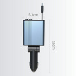 C77 Bluetooth-compatible Car Charger FM Transmitter Fast Charging Adapter with PD 30W Extendable Type-C Cable