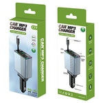 C77 Bluetooth-compatible Car Charger FM Transmitter Fast Charging Adapter with PD 30W Extendable Type-C Cable