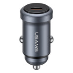 USAMS CC321 Billaddare PD 30W Snabbladdning Enkelport Aluminiumlegering Mini Cigarettändarladdare för Bil