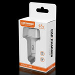 A6 USB + Type-C Dual Port Car Charger QC3.0 + PD 30W Fast Charger with Ambient Light for Phone / Tablet