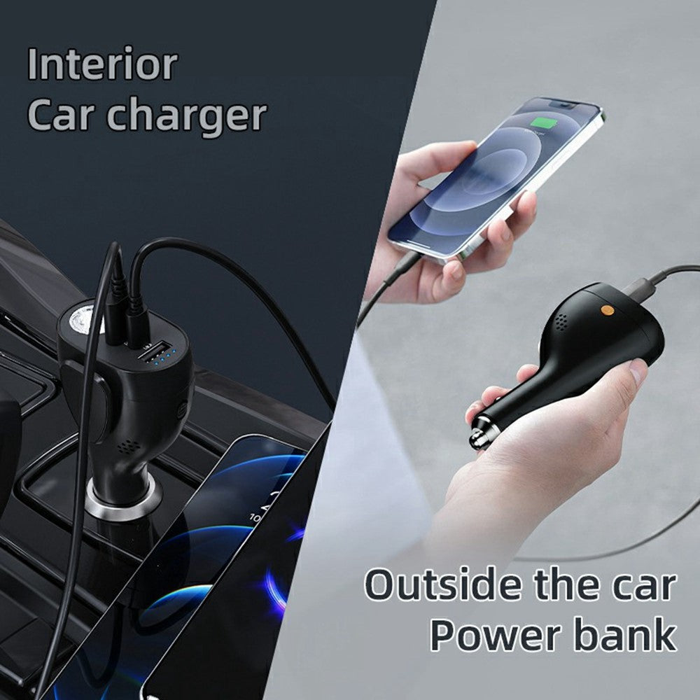 A13 Multifunktionel QC3.0 Billader Nødværktøj Sikkerhedshammer Seleskærer med LED Lommelygte 2000mAh Powerbank