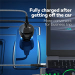 LDNIO C101 100W Car Charger LED Display Dual Port USB-A Type-C PD QC3.0 Fast Charging Car Adapter