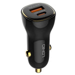 LDNIO C103 60W Dobbelt Port Biloplader PD 30W+QC 30W PPS Hurtigopladende Biladapter til Telefon Tablet