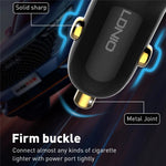 LDNIO C103 60W Dobbelt Port Biloplader PD 30W+QC 30W PPS Hurtigopladende Biladapter til Telefon Tablet