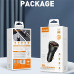 LDNIO C103 60W Dobbelt Port Biloplader PD 30W+QC 30W PPS Hurtigopladende Biladapter til Telefon Tablet