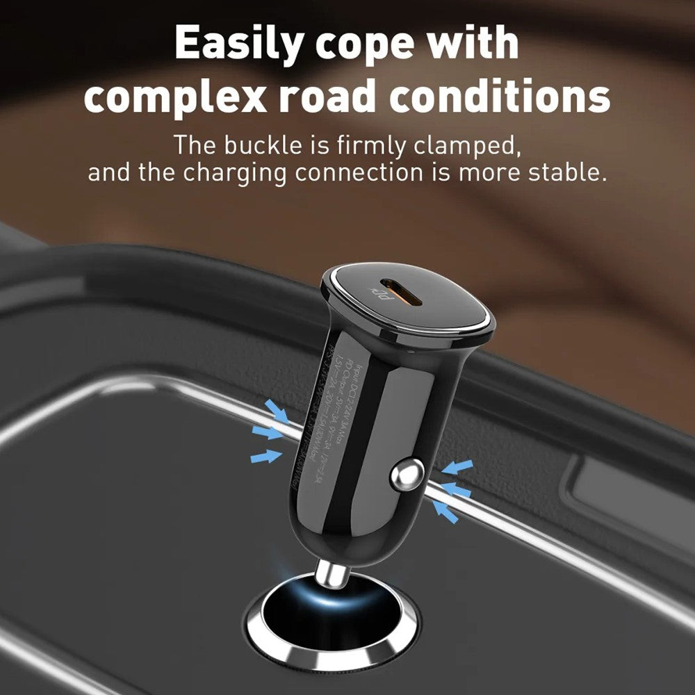 LDNIO C106 30W USB-C Car Charger Single Port PD3.0 PPS Fast Charging Adapter for Phone Tablet