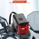 LDNIO C108 Motorcykeloplader 60W Dobbeltport PD QC Hurtigopladning Vandtæt Adapter til Batteri