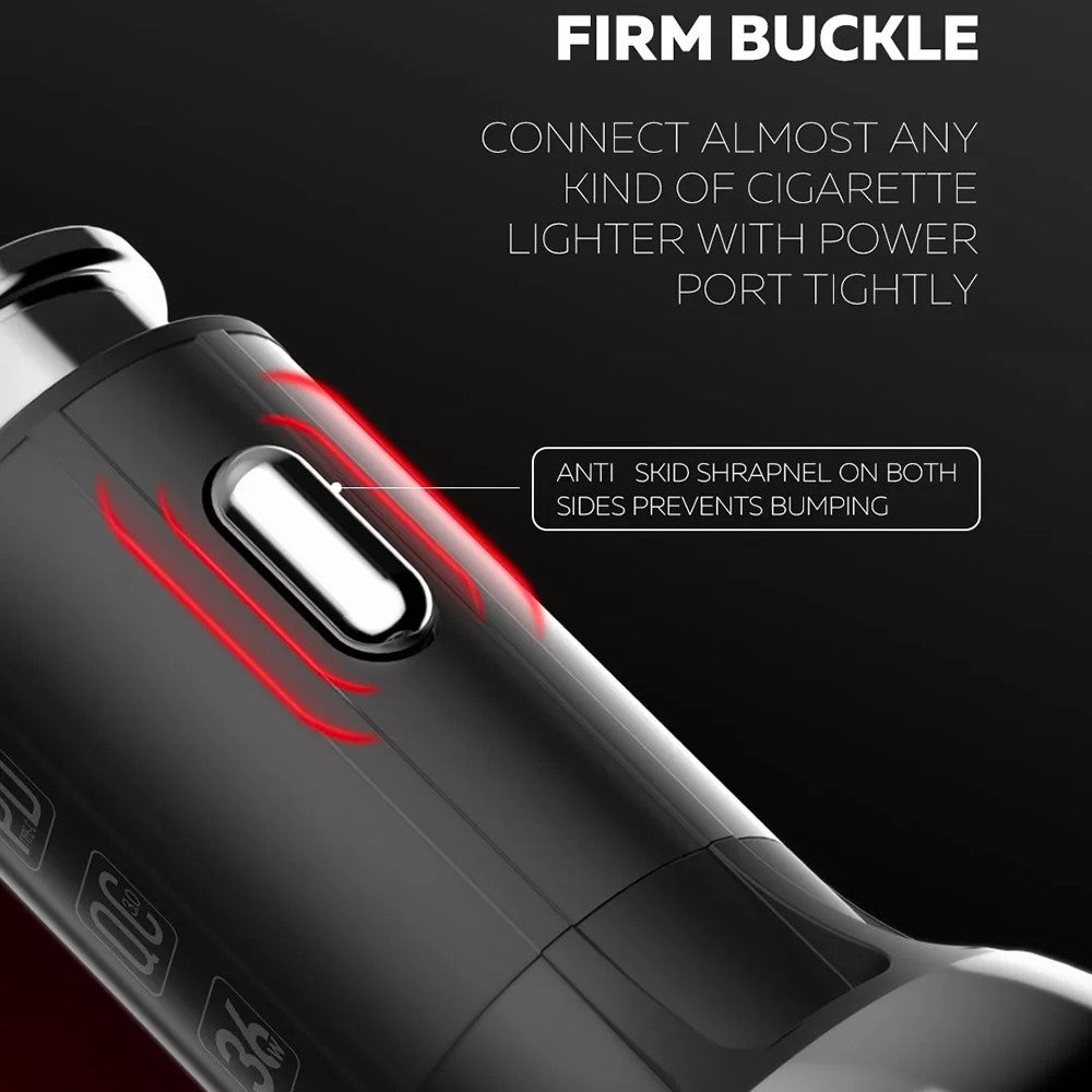 LDNIO C1 36W Car Charger Metal Dual Port PD 20W + QC3.0 18W Fast Charging Car Adapter for iPhone Android