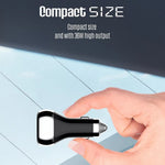 LDNIO C2 Dubbel QC3.0 Billaddare 36W Dubbla USB-portar LED-display Batteriövervakning Snabbladdning Cigarettändaruttag Biladapter