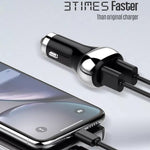 LDNIO C2 Dubbel QC3.0 Billaddare 36W Dubbla USB-portar LED-display Batteriövervakning Snabbladdning Cigarettändaruttag Biladapter