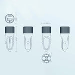 LDNIO C510Q 36W billaddare med dubbla portar och USB-C till USB-C-kabel 20W PD3.0 18W QC3.0 snabbladdningsadapter för mobil och surfplatta
