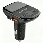 LDNIO C706Q Bluetooth-kompatibel 5.0 FM-sändare med dubbla USB-portar, 25W billaddare, 20W QC3.0, 5W AUTO-ID, 3,5 mm AUX, snabbladdningsadapter för mobil