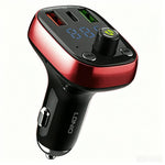 LDNIO C704Q Biloplader med USB-kabel Bluetooth-kompatibel 5.0 FM-sender 3-port PD QC4.0 Auto-ID LED-display Hurtigopladningsadapter