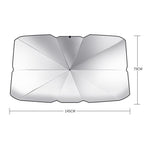 SBT-5024 Foldable 10 Skeletons Windshield Sun Shade UPF 50+ UV Rays Blocking Umbrella for Car Windshield