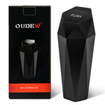 OUDEW Car Trash Can with Lid Mini Washable Vehicle Trash Can Desktop Center Console Dustbin Garbage Organizer