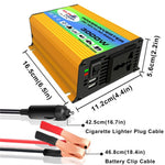 Tang I 12V til 220V 3000W intelligent bilinverter med dobbelt USB til camping og rejser