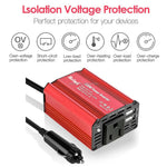MEIND M6500 150W bilstrømomformer 12V DC til 220V AC-konverter med dobbelt USB-porte