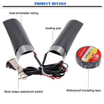 CS-054B1 1Pair 12V Motorcycle Heated Grip 3rd Generation Fast Heating Electric Handlebar Grip Heater with Two Gear Adjustable