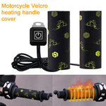 WUPP CS-974B1 1 Pair Stylish Pattern Motorcycle Heated Grips Handlebar Heating Pads 3-Gear Adjustable Motorbike Handlebar Heating Cover