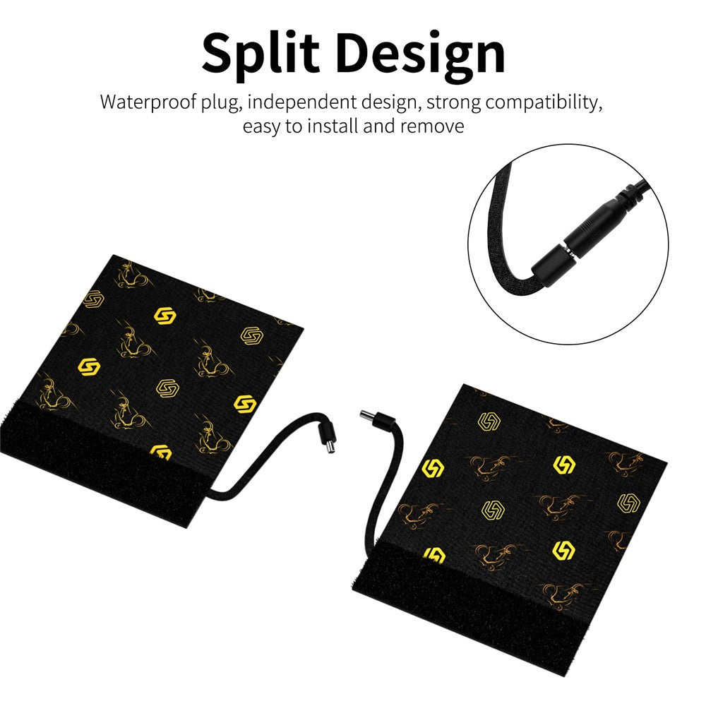 WUPP CS-974B1 1 Pair Stylish Pattern Motorcycle Heated Grips Handlebar Heating Pads 3-Gear Adjustable Motorbike Handlebar Heating Cover
