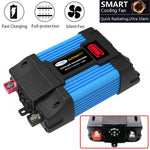 SOLIKETECH 500W 12V-110V Bilstrømomformer LED Batteridisplay Omformer Konverter med cigarettænderkabel