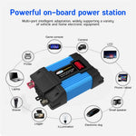 SOLIKETECH 500W 12V-110V Bilstrømomformer LED Batteridisplay Omformer Konverter med cigarettænderkabel