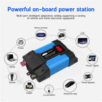 SOLIKETECH 300W 12V-110V strøminverter LED-batteridisplay Mini-bilstrøminverterkonverter med cigarettænderkabel