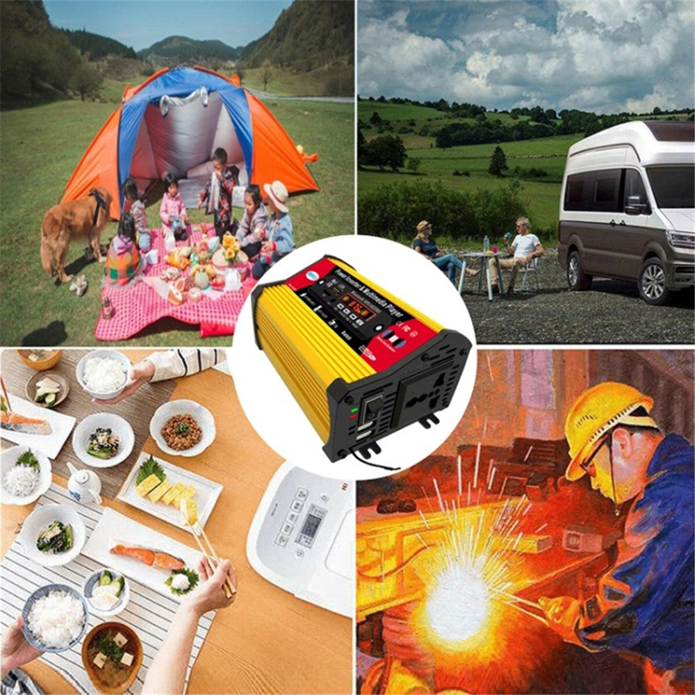 SOLIKETECH 300W Car Power Inverter with Bluetooth / MP3 / FM Multimedia Player 12V-220V Inverter Converter