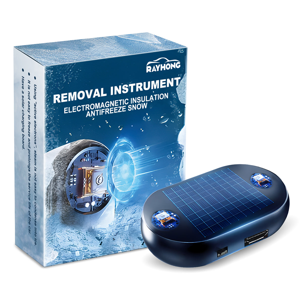 RAYHONG For Car Windshield / Side Mirror Solar Ice Removal Instrument Electromagnetic Insulation Anti-freeze Device
