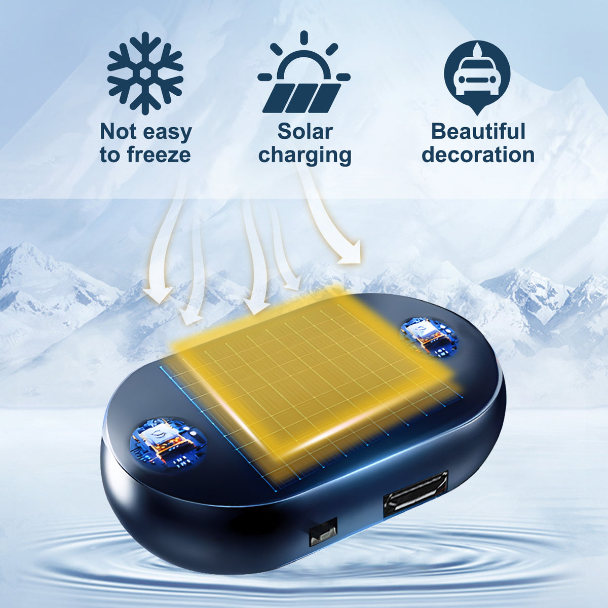 RAYHONG For Car Windshield / Side Mirror Solar Ice Removal Instrument Electromagnetic Insulation Anti-freeze Device