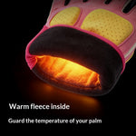 GOLOVEJOY Shock Absorbing Touchscreen Motorcycle Gloves Waterproof Winter Fleece Lined Mittens