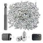200Pcs 9 x 4mm Screw in Tire Studs Wheel Tyre Studs for Car Truck Motorcycle Bicycle Boot Tire Spikes