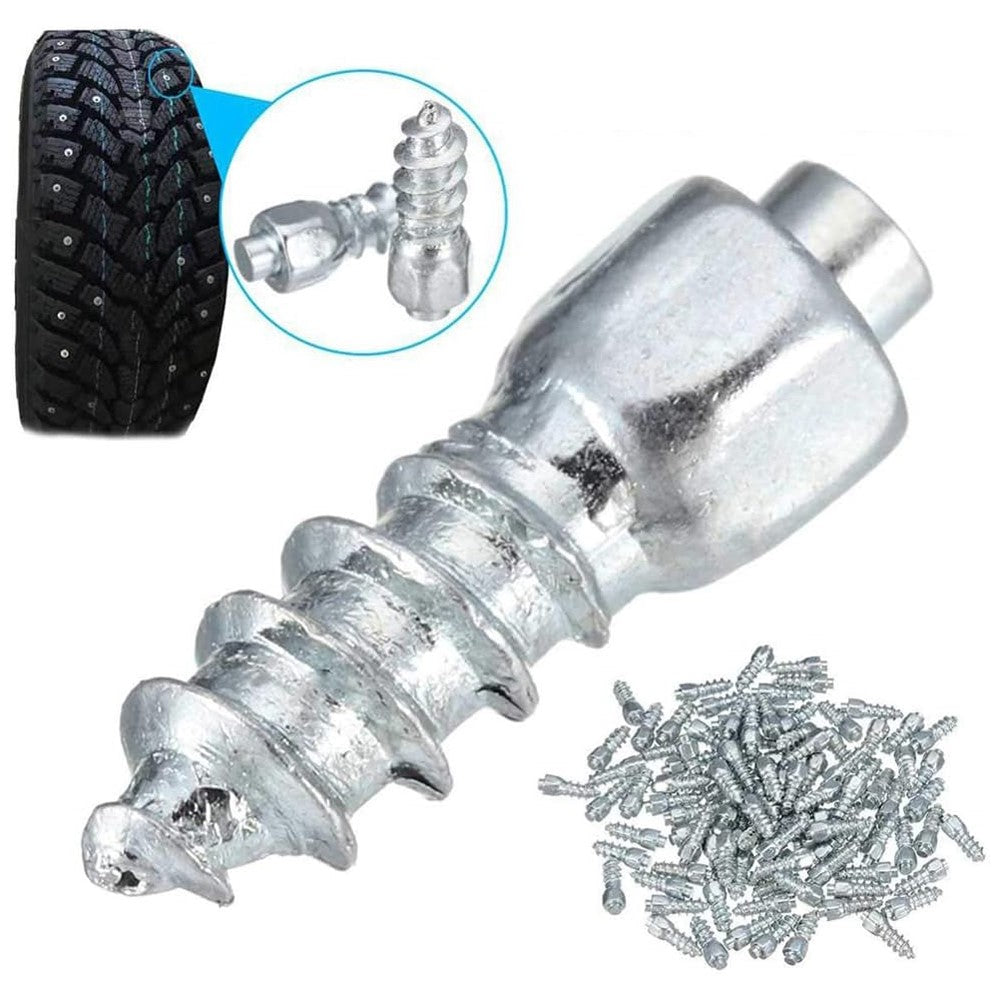 200Pcs 9 x 4mm Screw in Tire Studs Wheel Tyre Studs for Car Truck Motorcycle Bicycle Boot Tire Spikes